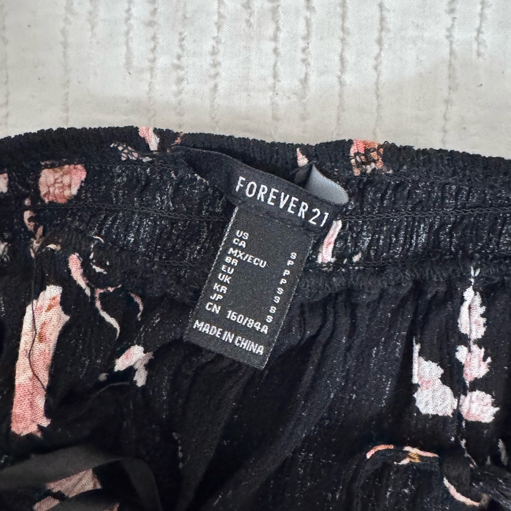Forever 21 Black Floral Mini Dress